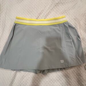 Wilson Light Gray Skirt with Neon Yellow Accent